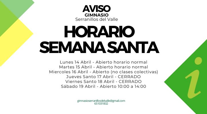 HORARIO SEMANA SANTA