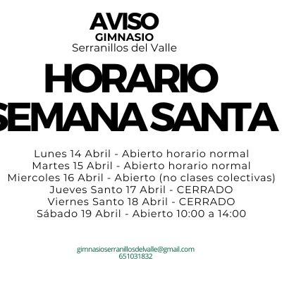 HORARIO SEMANA SANTA
