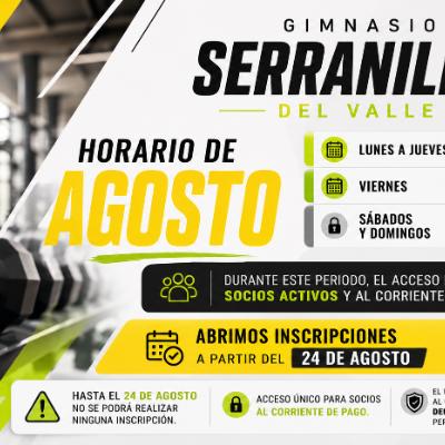 💪 Tu gimnasio en agosto