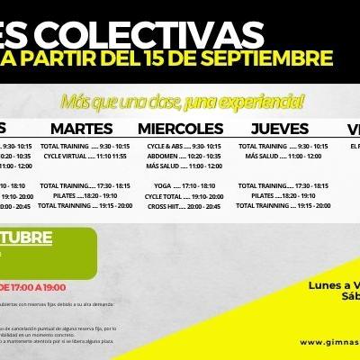 Clases colectivas desde el 15 de septiembre en Serranillos del Valle